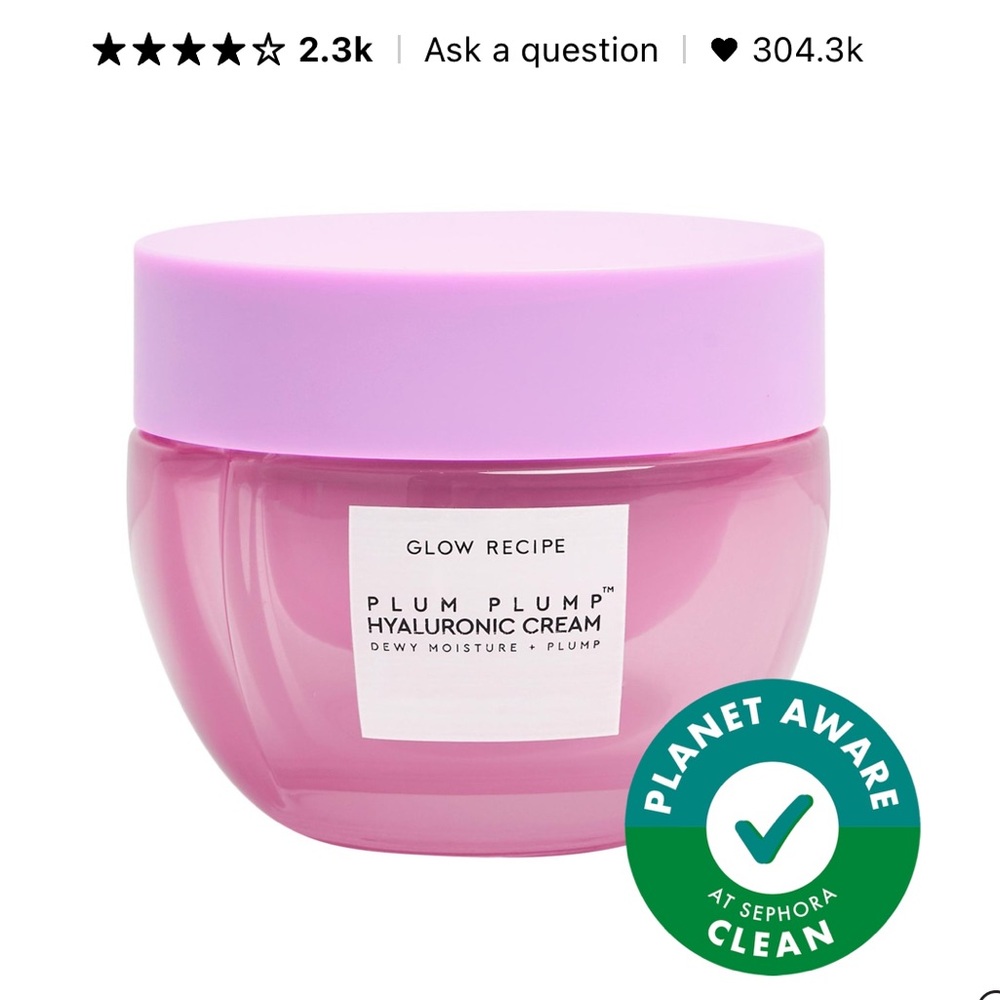 Glow Recipe Plum Plump Hyaluronic Cream - Vibrant Pink